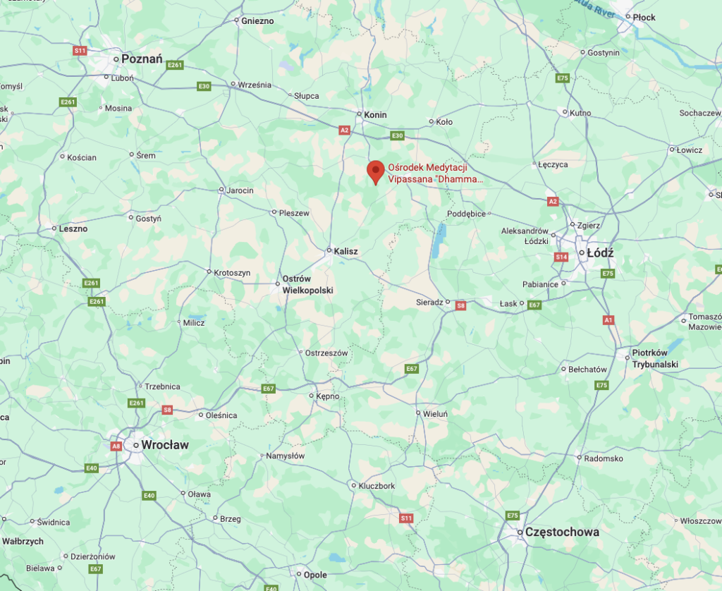 jak dojechać na vipassane w dziadowicach